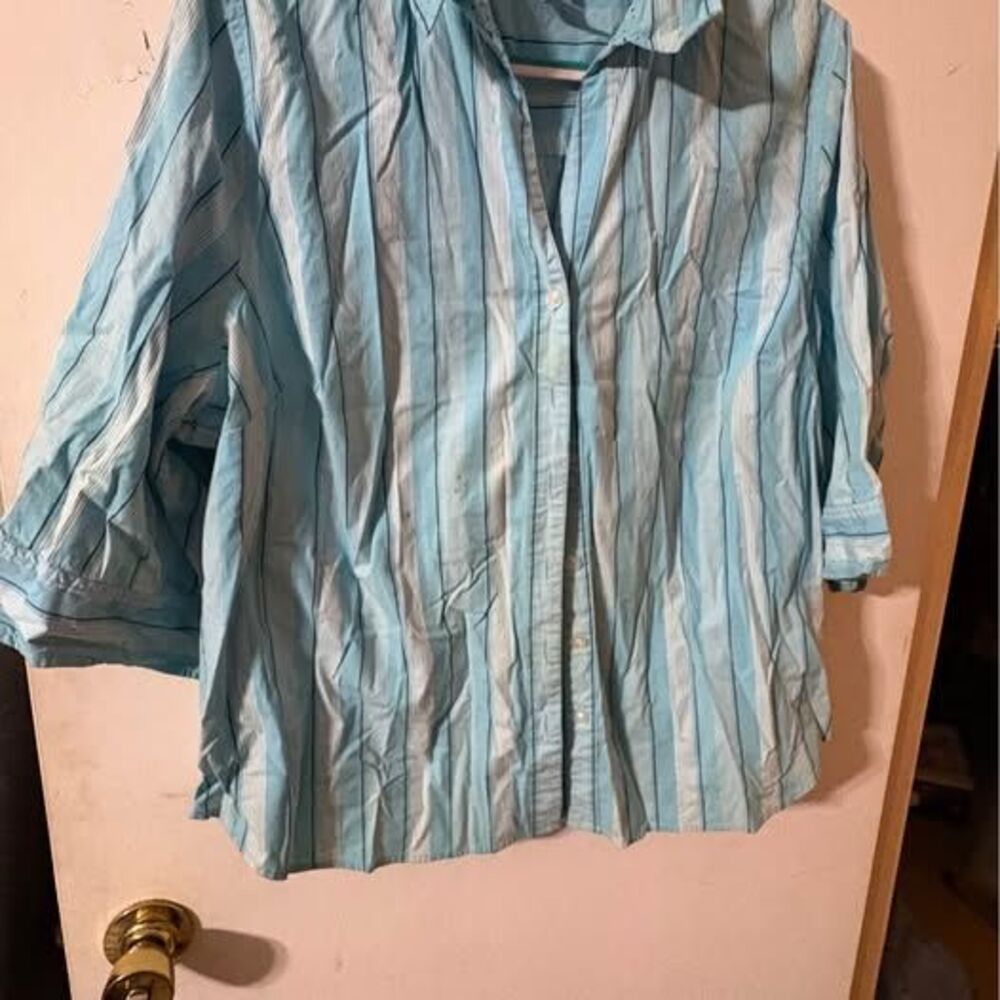 Liz & Me button down. 1X cotton/spandex. Guc.